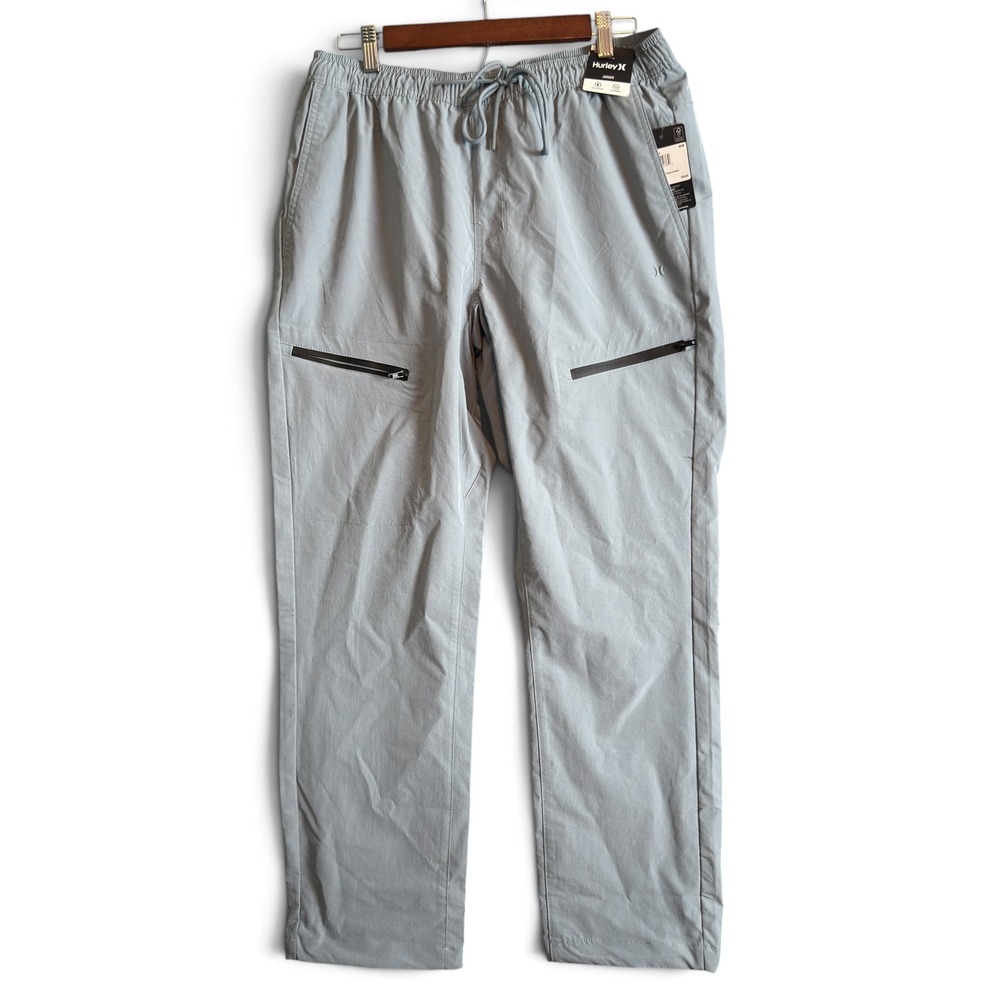 NWT Hurley Jogger Pants Grey Mens M Gorpcore Techwear Utility Water Resistant